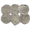 Image 1 : Lot of 3 Potosi, Bolivia, cob 8 reales, assayer T (mid- to late 1620s), one with lions-castles trans
