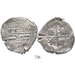 Potosi, Bolivia, cob 8 reales, (16)41(FR), rare (missing in Sellschopp and Karon), with small chopma