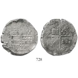 Potosi, Bolivia, cob 8 reales, (16)44FR, rare.