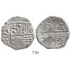 Image 1 : Potosi, Bolivia, cob 4 reales, Philip III, assayer T, backward-P mintmark (ca. 1620).