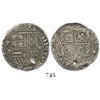 Image 1 : Potosi, Bolivia, cob 2 reales, Philip II, assayer B (3rd period).