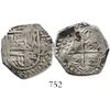 Image 1 : Potosi, Bolivia, cob 2 reales, 1618T, rare.