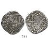 Image 1 : Potosi, Bolivia, cob 2 reales, Philip IV, assayer P (1620s).