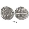 Image 1 : Potosi, Bolivia, cob 1/2 real, Philip II, assayer B to left, mintmark P below monogram (3rd period).