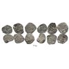Image 1 : Lot of 6 Potosi, Bolivia, cob 1/2 reales, Philip III-IV, one with assayer R (curved-leg) visible.