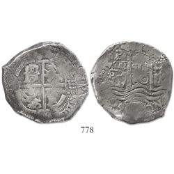 Potosi, Bolivia, cob 8 reales, 1660E.