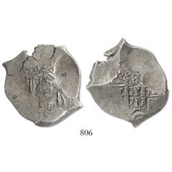 Potosi, Bolivia, cob 8 reales, 1719Y, rare.