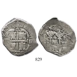 Potosi, Bolivia, cob 4 reales, 1658E.