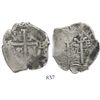 Image 1 : Potosi, Bolivia, cob 4 reales, 1672E, rare.