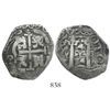 Image 1 : Potosi, Bolivia, cob 4 reales, 1674E, very rare.