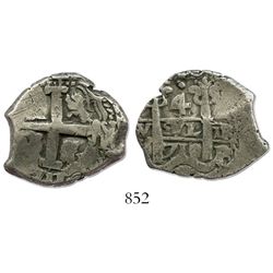 Potosi, Bolivia, cob 4 reales, 1710+11Y, ex-Sellschopp, unique.