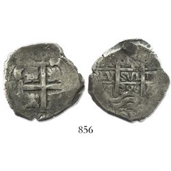 Potosi, Bolivia, cob 4 reales, 1726Y, (Louis I), rare.
