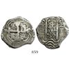 Image 1 : Potosi, Bolivia, cob 4 reales, 1730M, rare.
