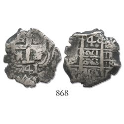 Potosi, Bolivia, cob 4 reales, 1741P.