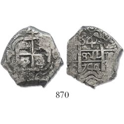 Potosi, Bolivia, cob 4 reales, 1744C.