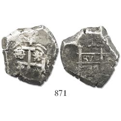 Potosi, Bolivia, cob 4 reales, 1744C.