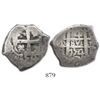 Image 1 : Potosi, Bolivia, cob 4 reales, 1754C+q, very rare.