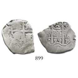 Potosi, Bolivia, cob 2 reales, 1699F.