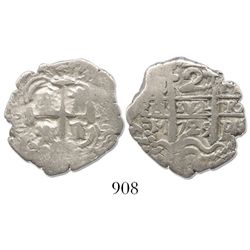 Potosi, Bolivia, cob 2 reales, 1729M.