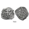 Image 1 : Potosi, Bolivia, cob 2 reales, 1733YA, rare.