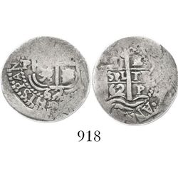 Potosi, Bolivia, cob 1 real, 1662E.