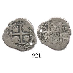 Potosi, Bolivia, cob 1 real, 1694VR.