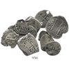 Image 1 : Lot of 11 Potosi, Bolivia, silver-cob minors (four 2R, three 1R, four 1/2R), various periods (Philip