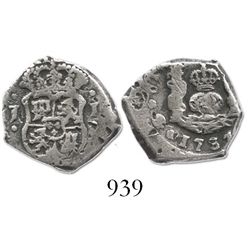 Guatemala, cob 1 real, 1737J.