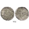 Image 1 : Segovia, Spain, cob 2 reales, Philip II, assayer oD, rare.