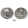 Image 1 : Roman Republic. Mn. Aquilius. 65 BC. AR serrate denarius.