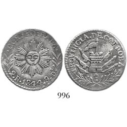 Cordoba, Argentina, 2 reales, 1844.
