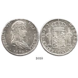 Potosi, Bolivia, bust 8 reales, Ferdinand VII, 1818PJ.