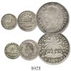 Image 1 : Lot of 3 Potosi, Bolivia, silver minors: (2 soles), 1862FJ; (1/2 sol), 1860FJ; 1/4 sol, 1852.