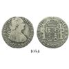 Image 1 : Popayan, Colombia, bust 2 reales, Ferdinand VII (bust of Charles IV), 1814JF, rare.