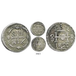 Santa Marta (Royalist), Colombia, 2 reales, 1820, rare.