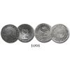 Image 1 : Lot of 2 Costa Rica 1/2R with "lion" countermark (Type VI, 1849-57) on Central American Republic 1/2