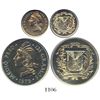 Image 1 : Proof set of one 1/2 peso and one 10 centavos (both copper-nickel), 1973, made by London Royal Mint,