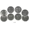 Image 1 : Lot of 4 Ecuador 10 sucres, 1991, "coins for the blind," two with die errors.