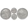 Image 1 : El Salvador, 8 reales, zigzag test mark (1834-5) and Guatemala sun-over-mountains countermark (Type