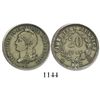 Image 1 : French Guiana, copper-nickel 20 centimes pattern (essai), 1887, rare.