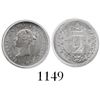 Image 1 : London, England, 2 pence, Victoria, 1838, with diagnostic die-crack for exported issue (Jamaica), en