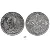 Image 1 : London, England, double florin, Victoria, 1889, inverted 1 for second I in queen's name.