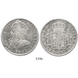 Mexico City, Mexico, bust 8 reales, Charles III, 1780FF.