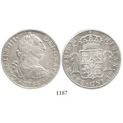 Mexico City, Mexico, bust 8 reales, Charles III, 1786FM.