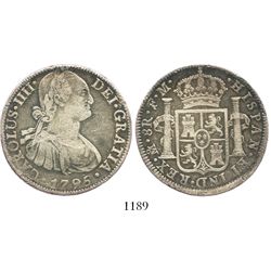 Mexico City, Mexico, bust 8 reales, Charles IV, 1795FM.