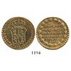 Image 1 : Mexico City, Mexico, "2 reales" proclamation medal, Ferdinand VII, 1808, gilt.