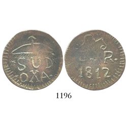 Oaxaca (Morelos/SUD), Mexico, copper 2 reales, 1812, unlisted design.