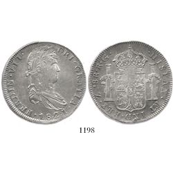 Zacatecas, Mexico, bust 8 reales, Ferdinand VII, 1821RG, rare variety with large space between Z and