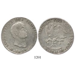 Mexico City, Mexico, 8 reales, 1823JM, Iturbide.