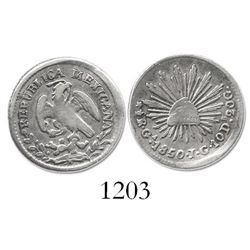 Guadalajara, Mexico, 1/2 real, 1850/49JG.